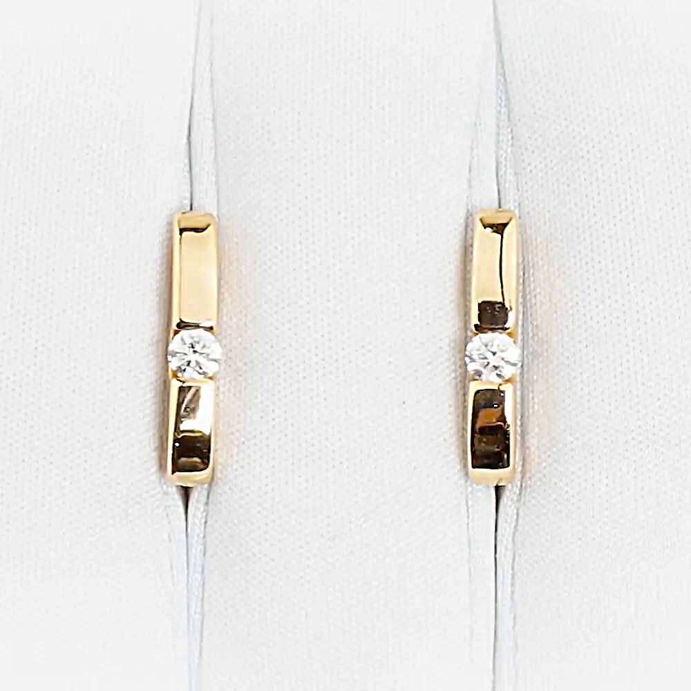 Серьги с бриллиантами из красного золота 585 пробы 1