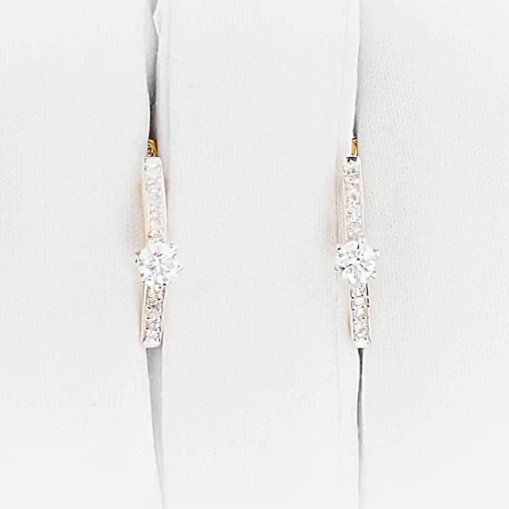 Серьги с бриллиантами из красного золота 585 пробы 1