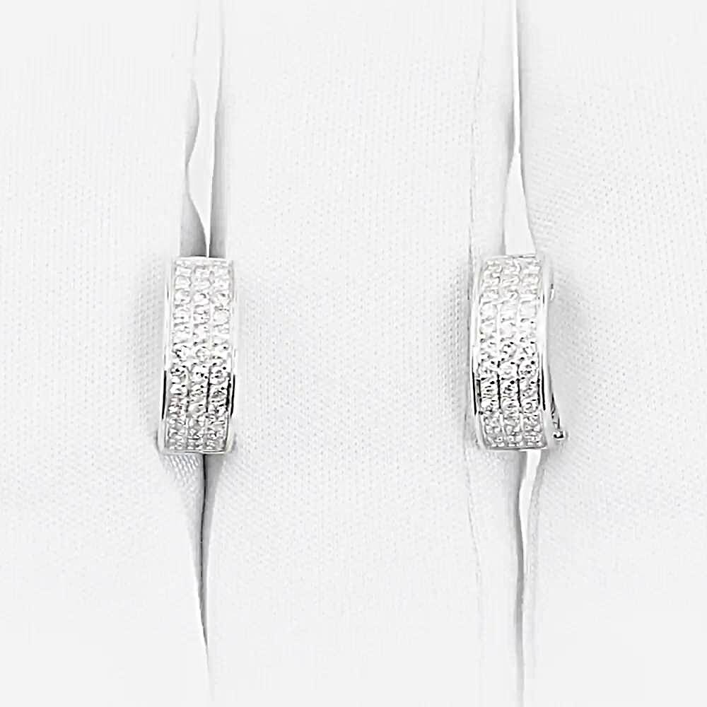 Серьги с бриллиантами из белого золота 585 пробы 1