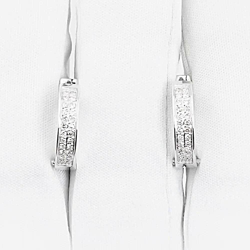 Серьги с бриллиантами из белого золота 585 пробы 1