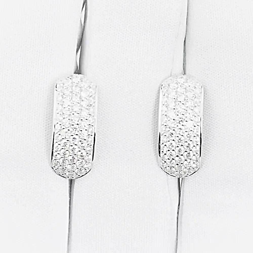 Серьги с бриллиантами из белого золота 585 пробы 1