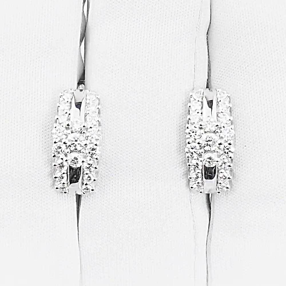 Серьги с бриллиантами из белого золота 585 пробы 1