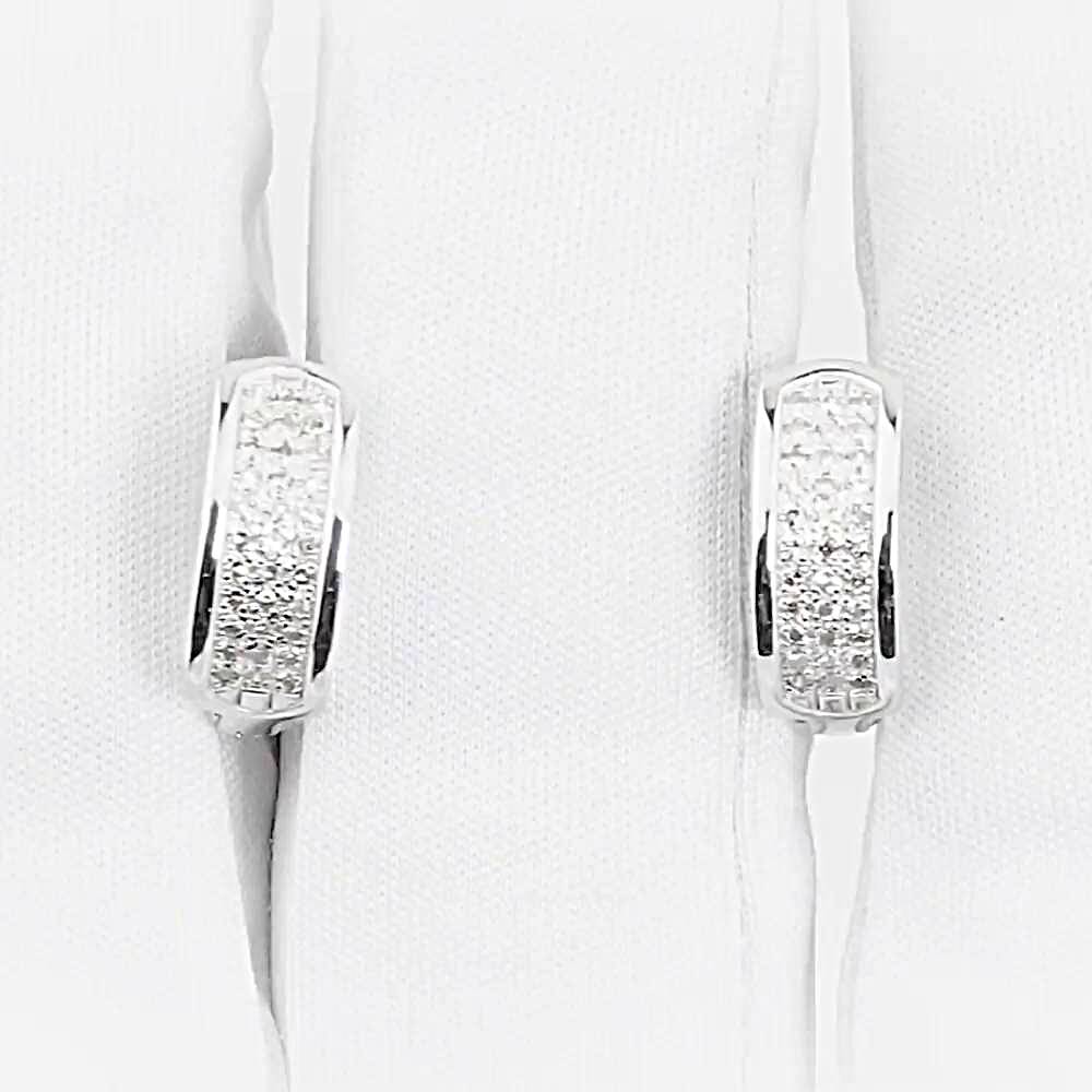 Серьги с бриллиантами из белого золота 585 пробы 1