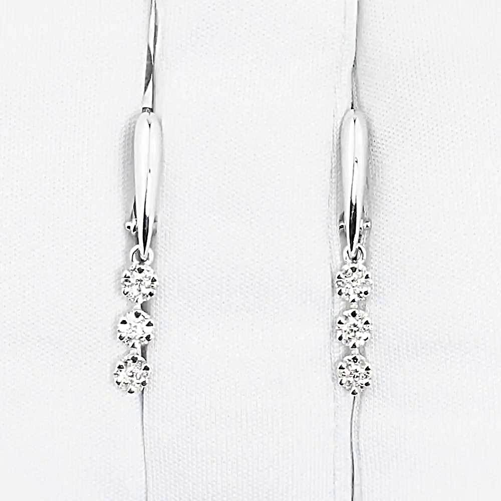 Серьги с бриллиантами из белого золота 585 пробы 1