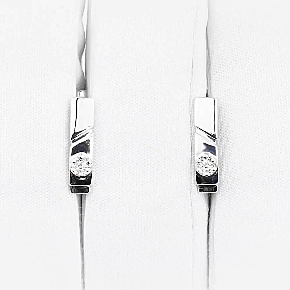 Серьги с бриллиантами из белого золота 585 пробы 1