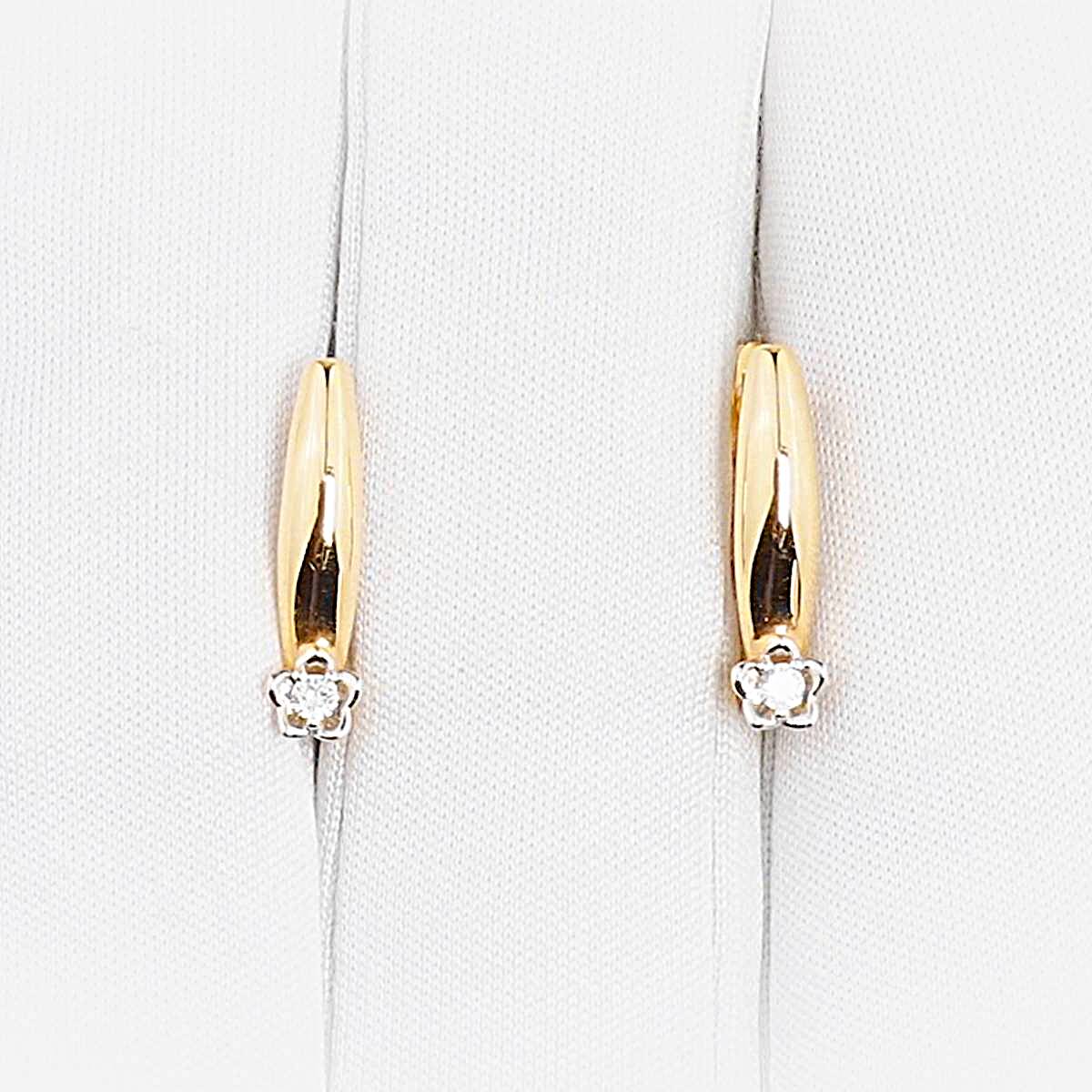 Серьги с бриллиантами из красного золота 585 пробы 1