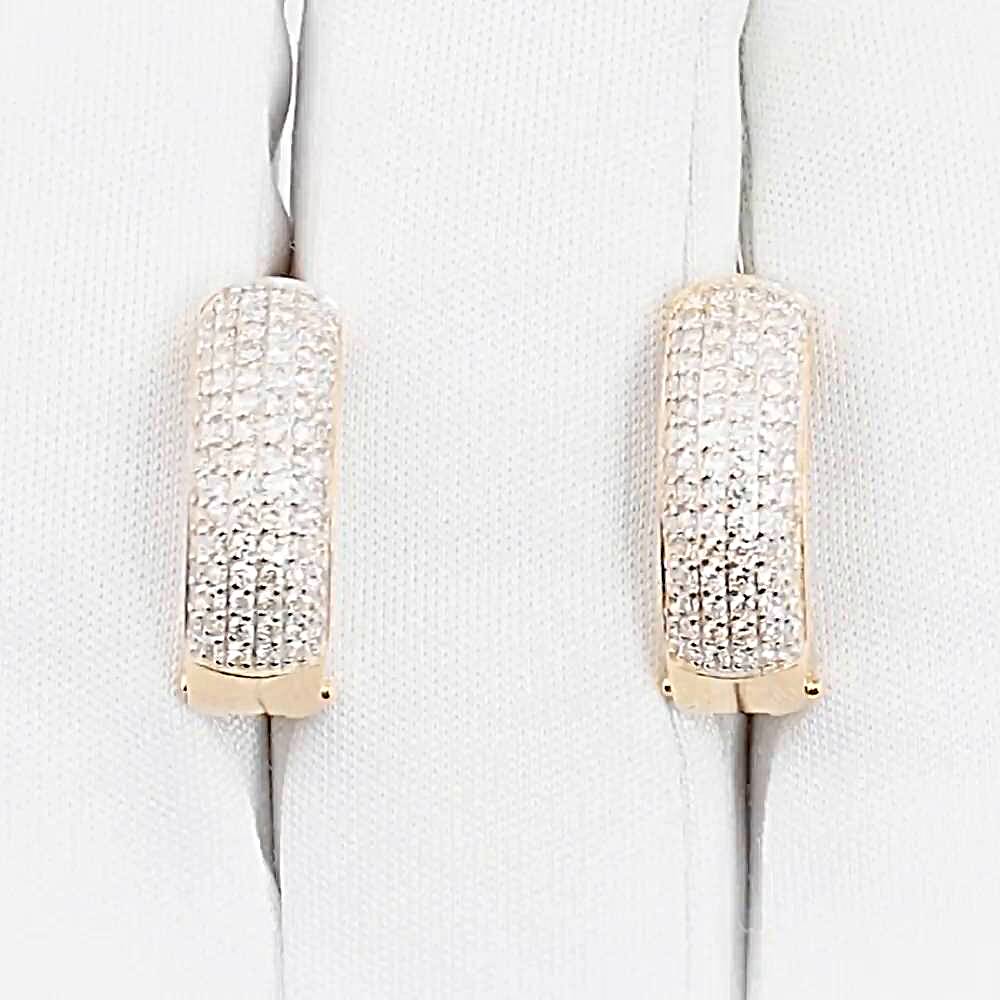 Серьги с бриллиантами из красного золота 585 пробы 1