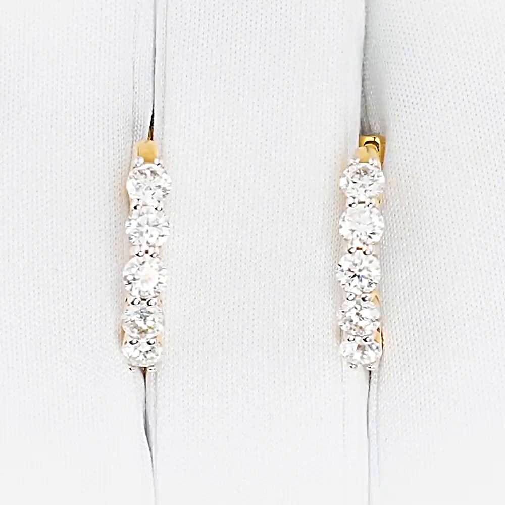 Серьги с муассанитами из красного золота 585 пробы 1