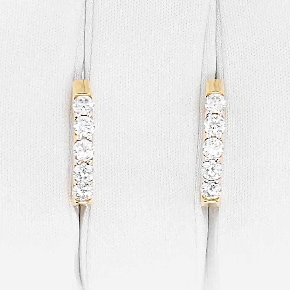 Серьги с муассанитами из красного золота 585 пробы 1