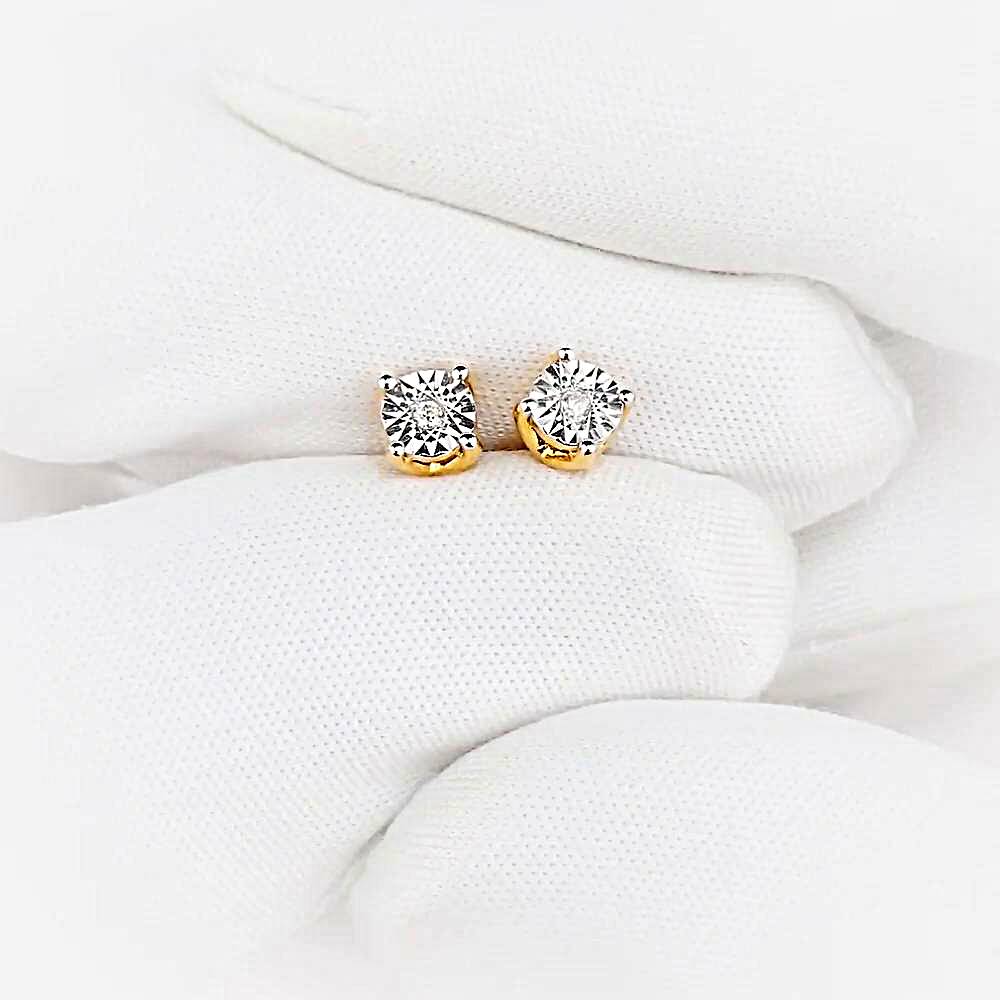 Серьги с бриллиантами из красного золота 375 пробы 1
