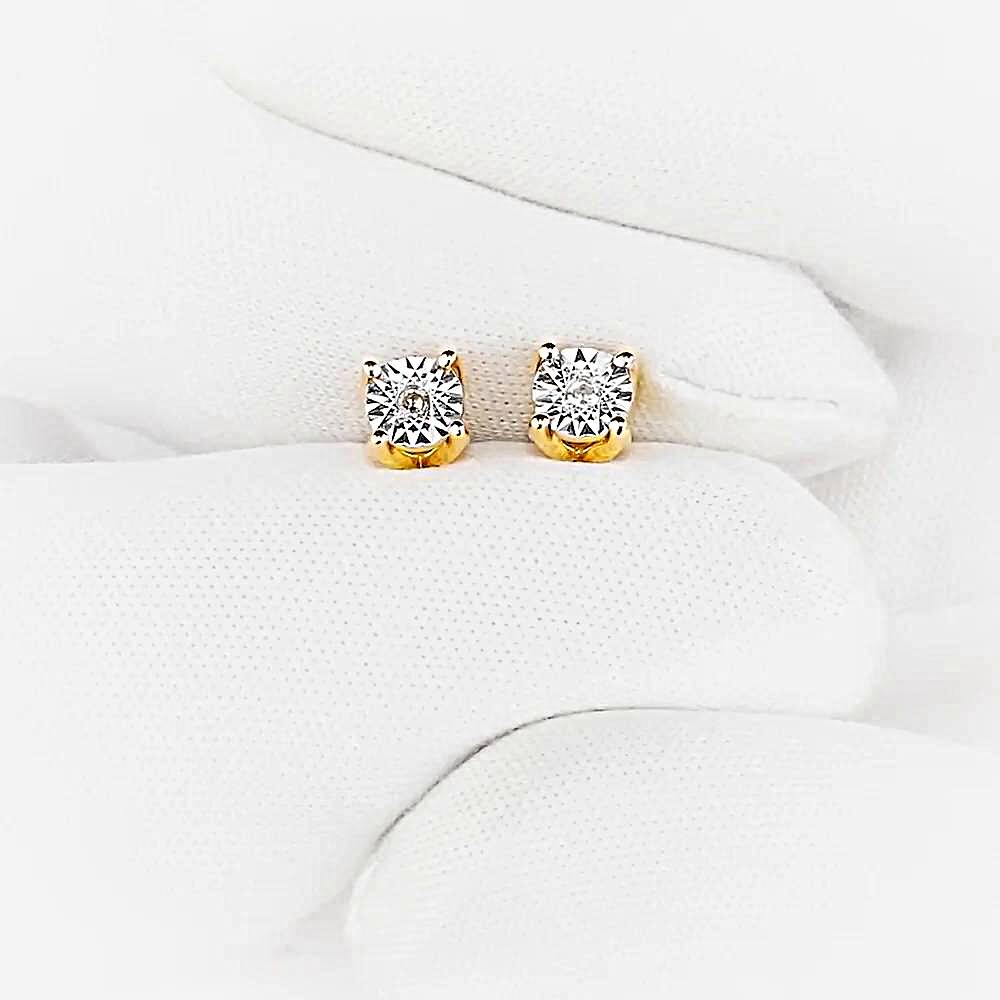Серьги с бриллиантами из красного золота 375 пробы 1