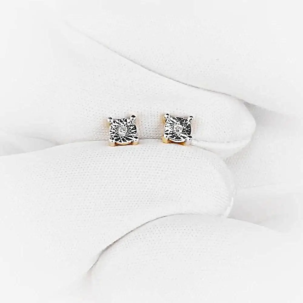 Серьги с бриллиантами из красного золота 375 пробы 2