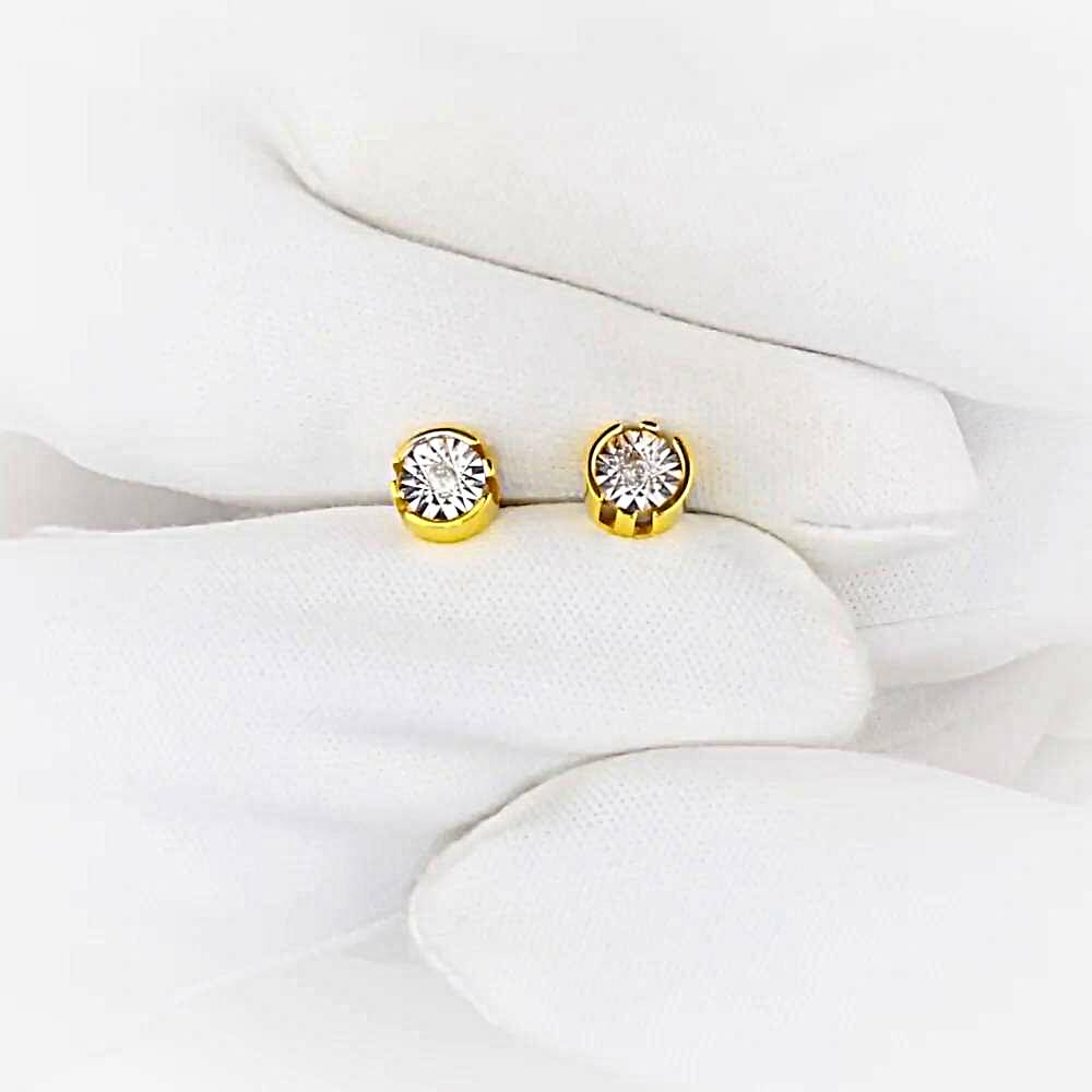 Серьги с бриллиантами из красного золота 375 пробы 1