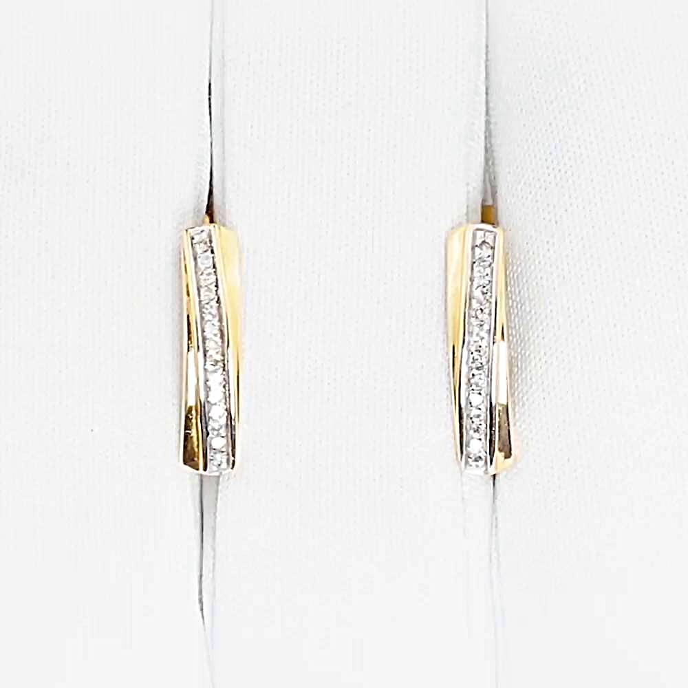 Серьги с бриллиантами из красного золота 585 пробы 1