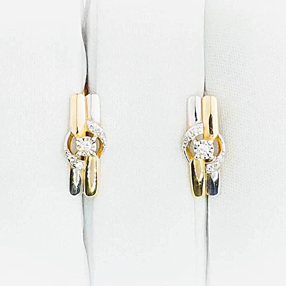 Серьги с бриллиантами из красного золота 585 пробы 1