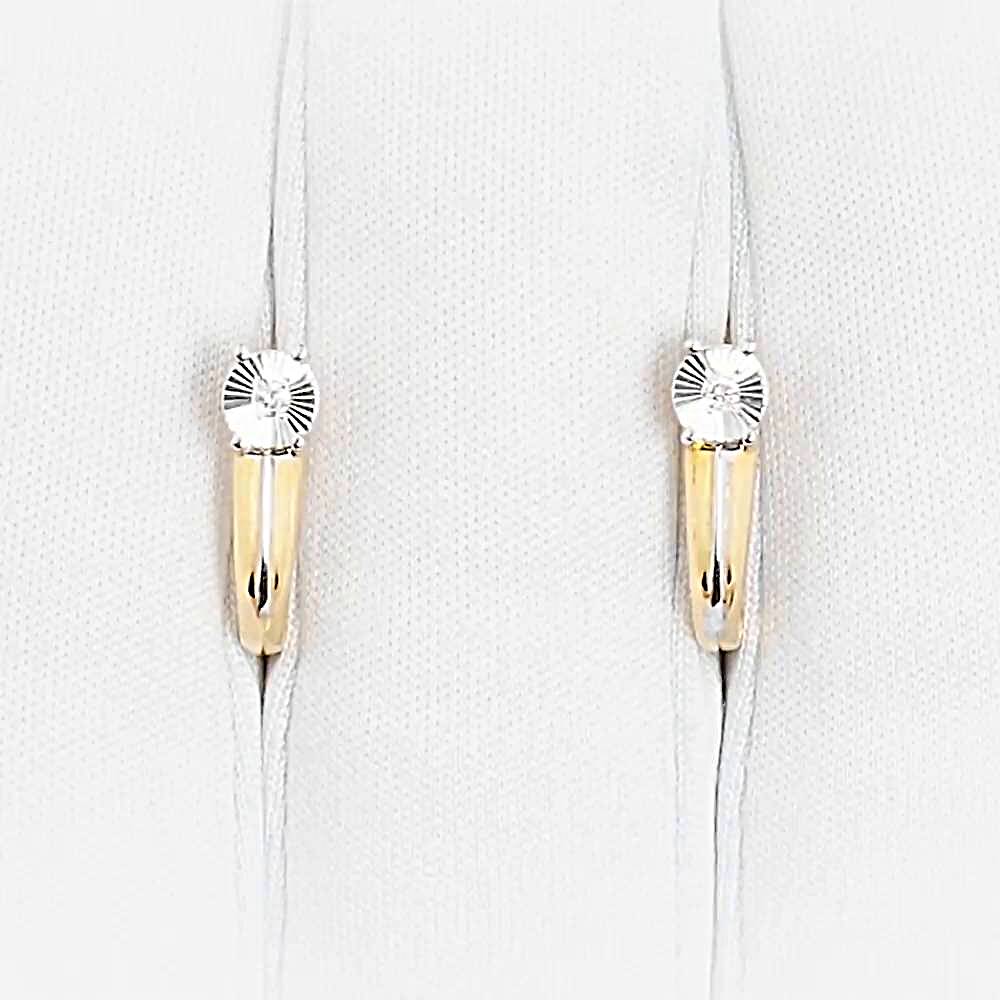 Серьги с бриллиантами из красного золота 585 пробы 1