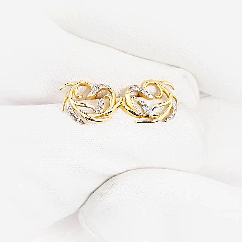 Серьги с бриллиантами из красного золота 585 пробы 1