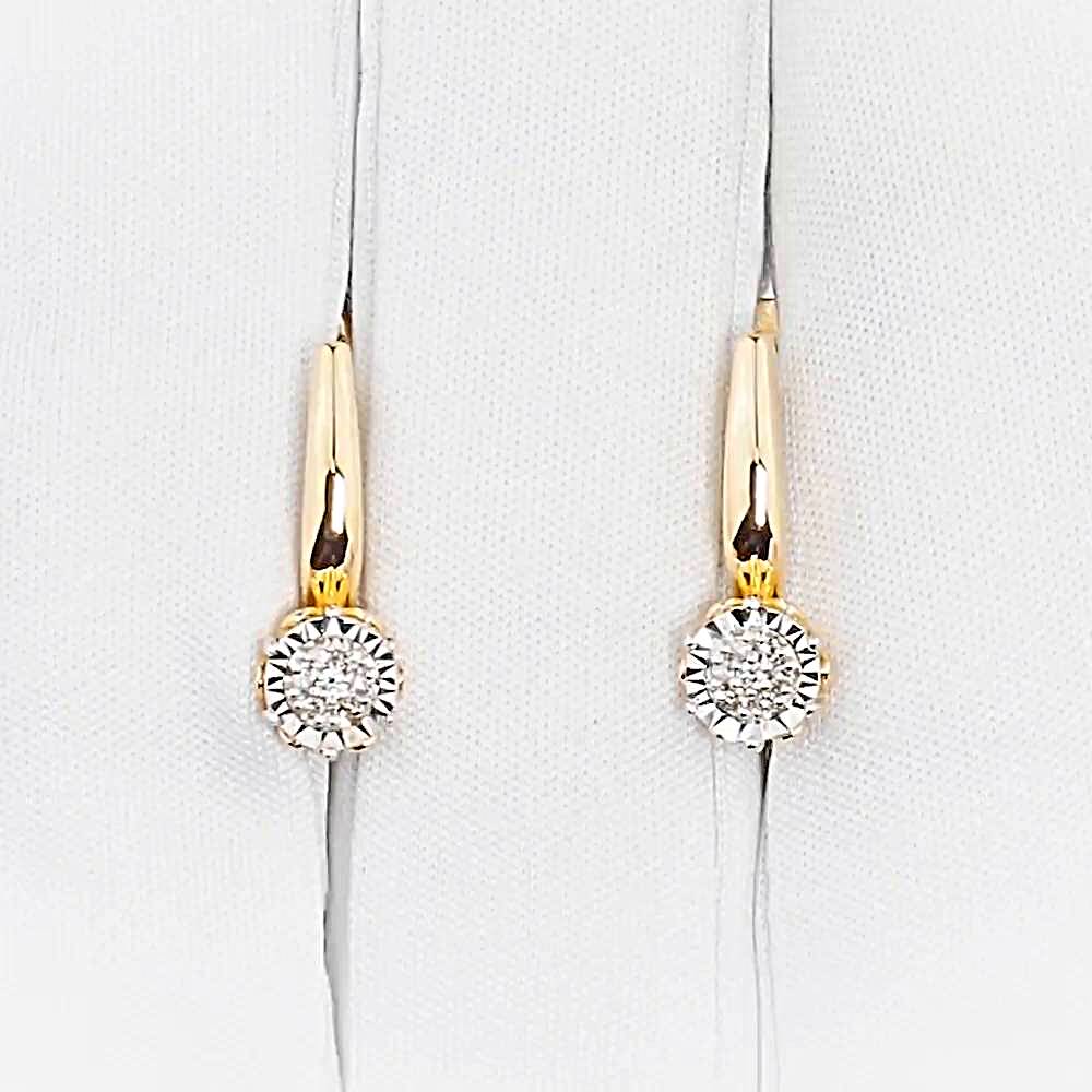 Серьги с бриллиантами из красного золота 585 пробы 1