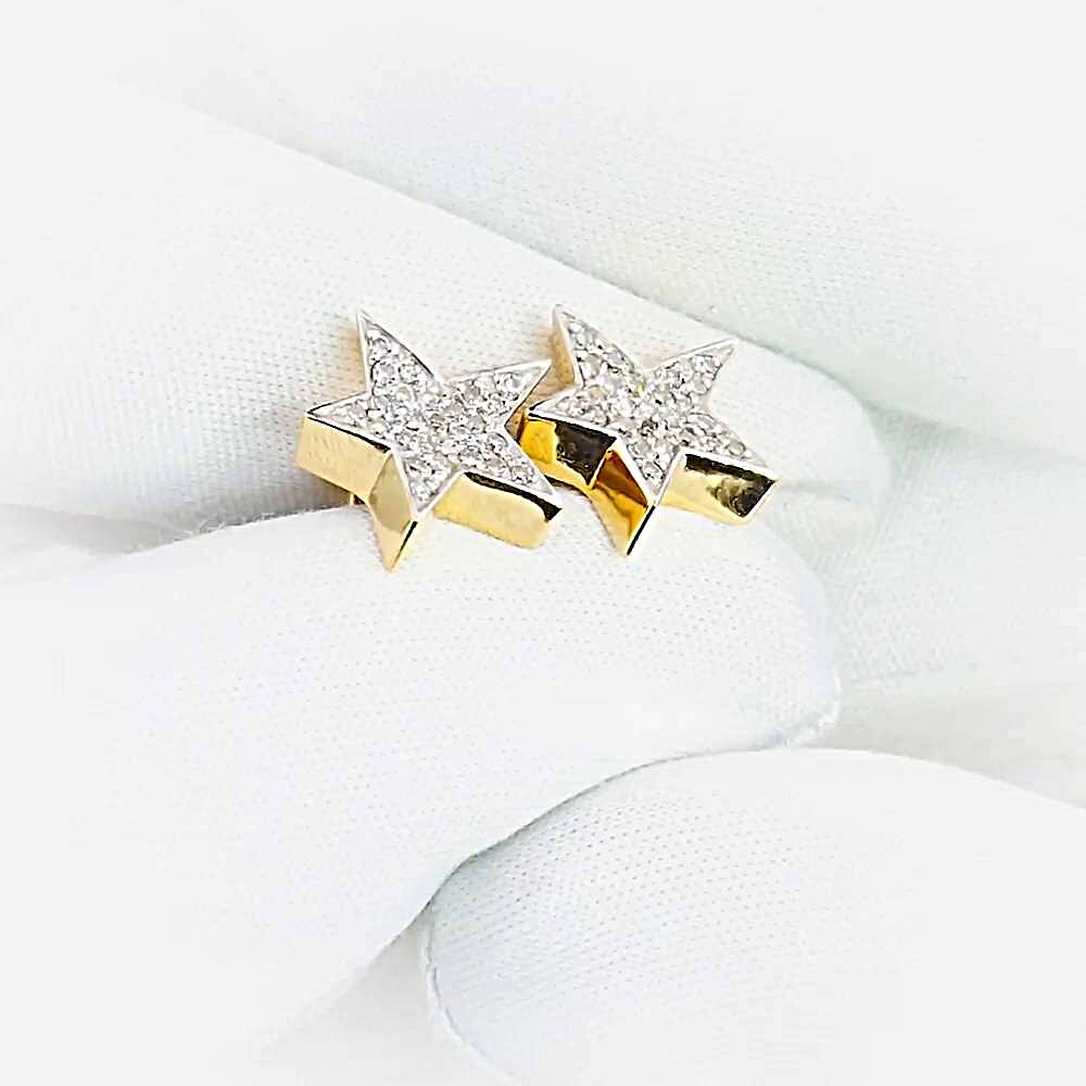 Серьги с бриллиантами из красного золота 585 пробы 1