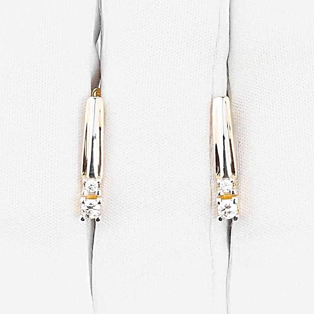 Серьги с бриллиантами из красного золота 585 пробы