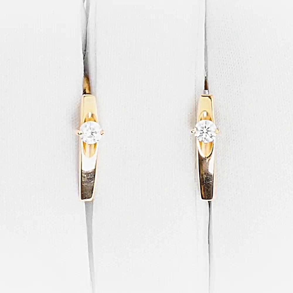 Серьги с муассанитами из красного золота 585 пробы 1