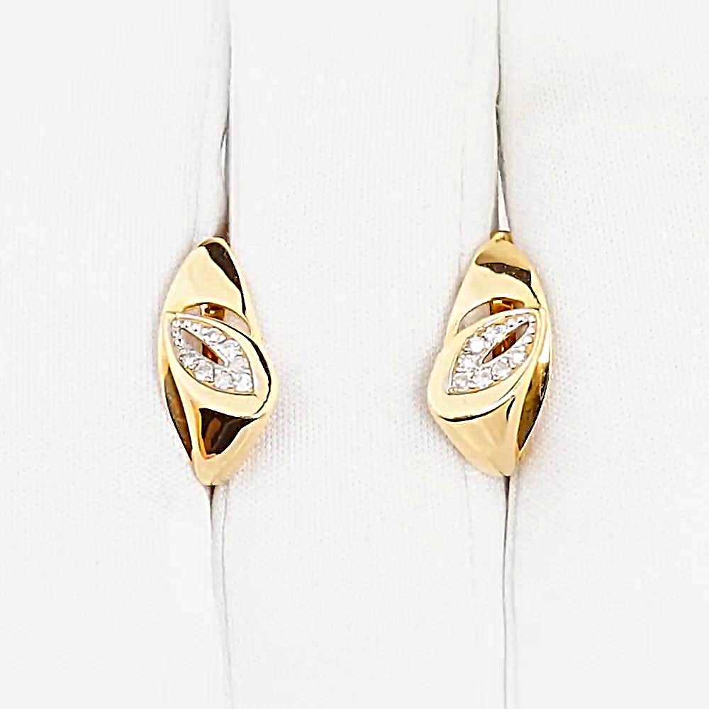 Серьги с бриллиантами из красного золота 585 пробы 1