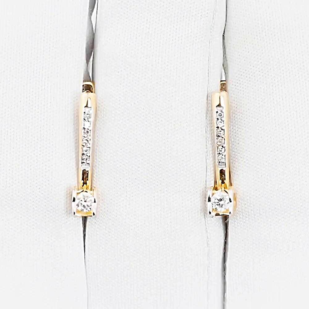 Серьги с бриллиантами из красного золота 585 пробы 1