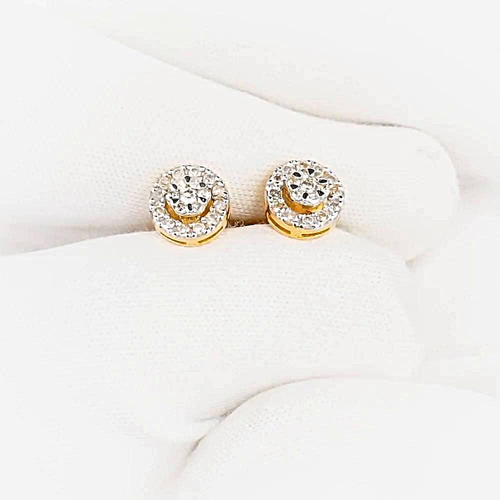 Серьги с бриллиантами из красного золота 585 пробы 1
