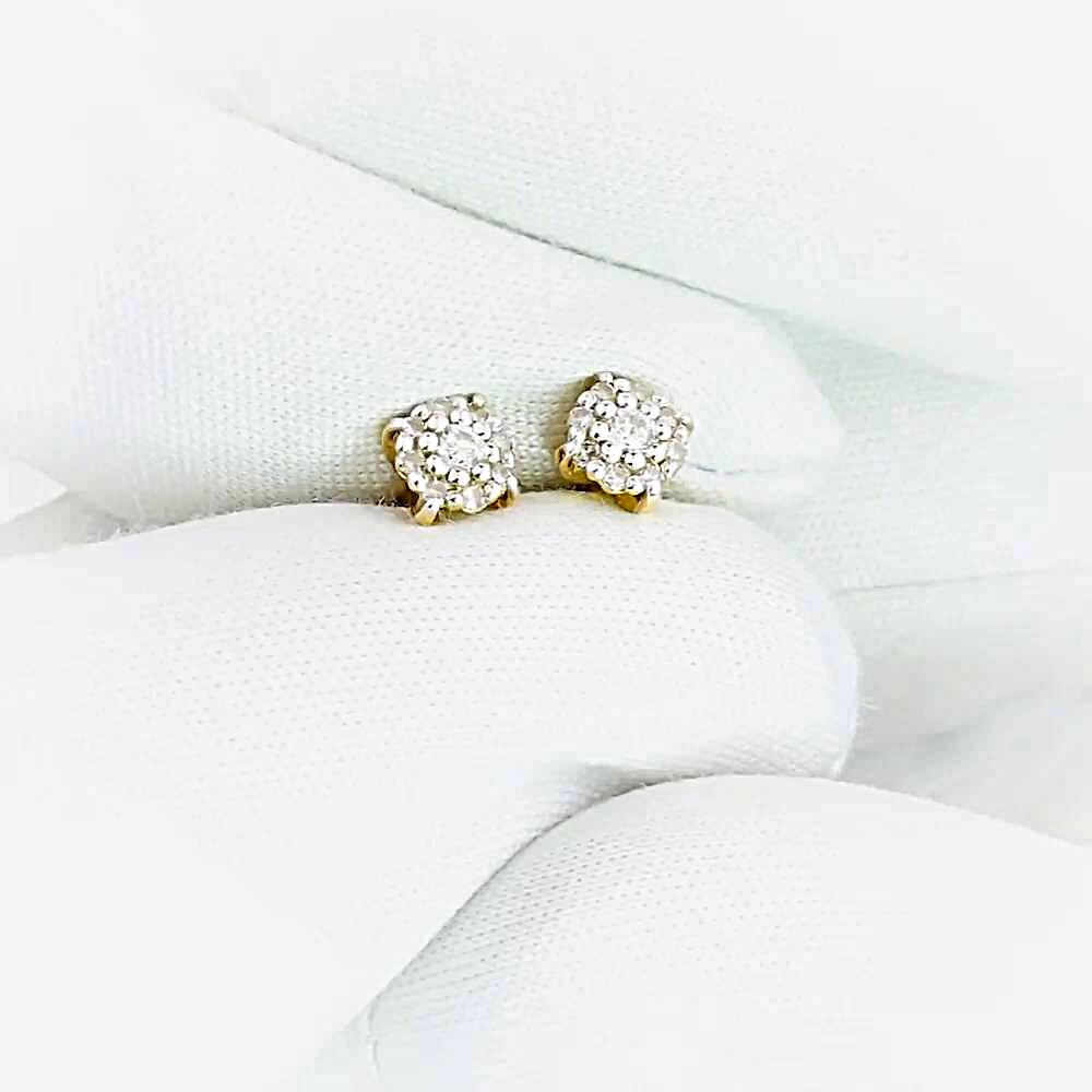 Серьги с бриллиантами из красного золота 585 пробы 1