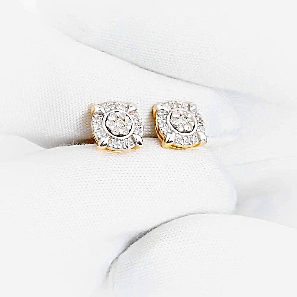 Серьги с бриллиантами из красного золота 585 пробы 1