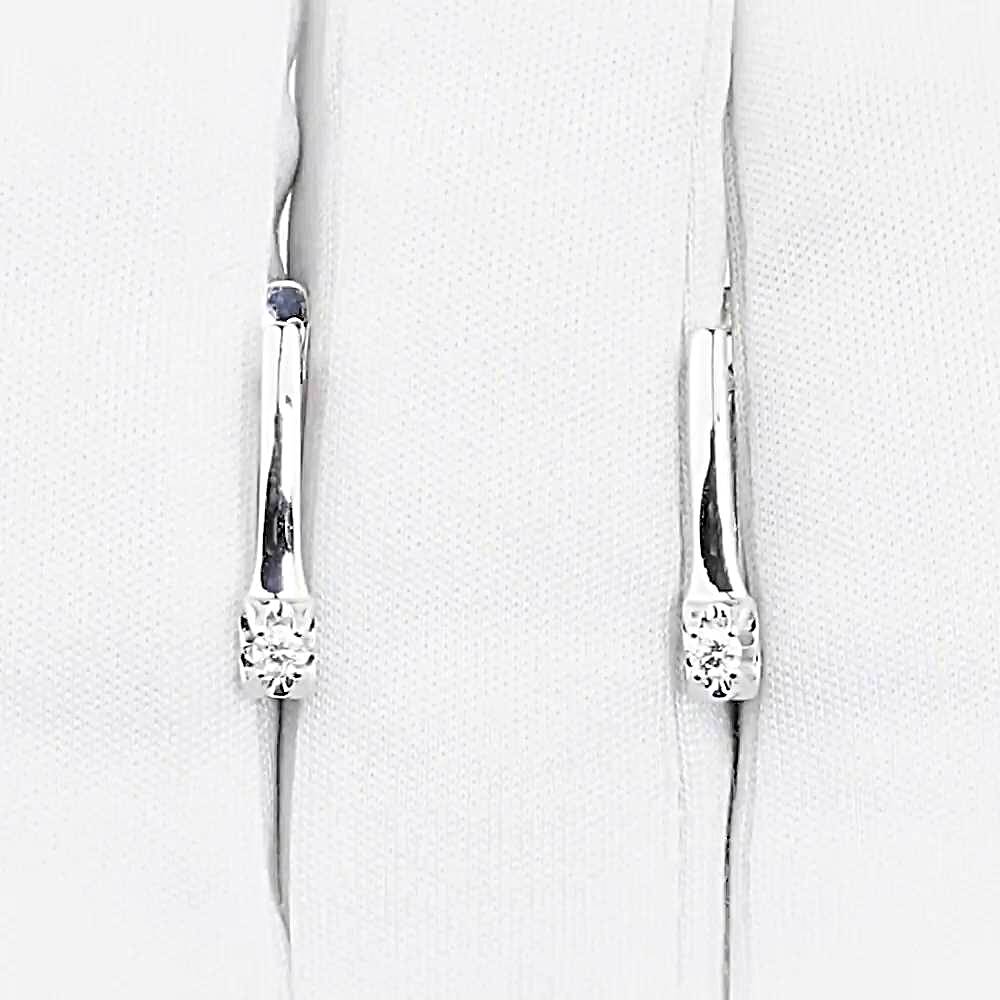 Серьги с бриллиантами из белого золота 585 пробы 1