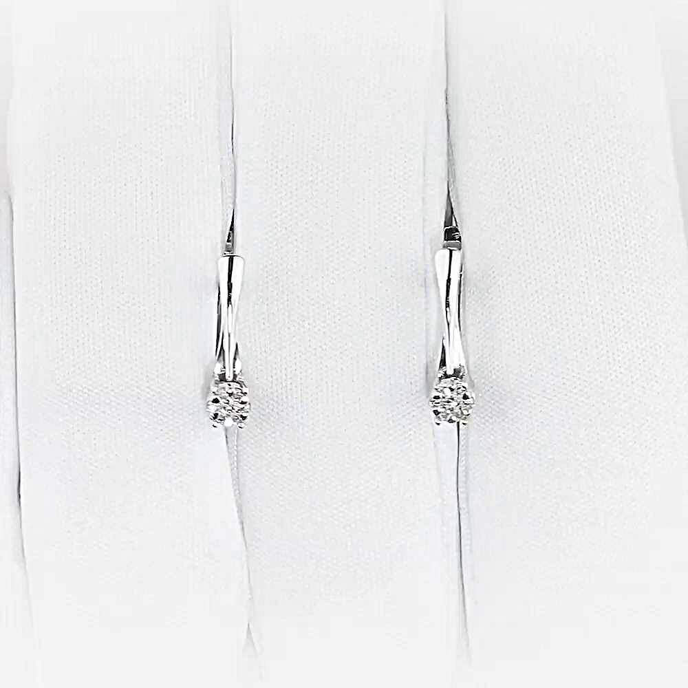 Серьги с бриллиантами из белого золота 585 пробы 1