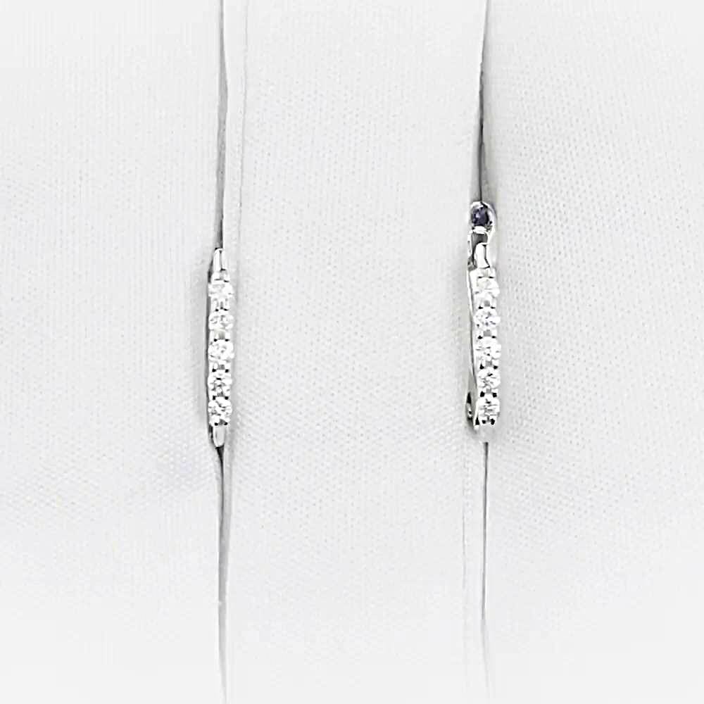 Серьги с бриллиантами из белого золота 585 пробы