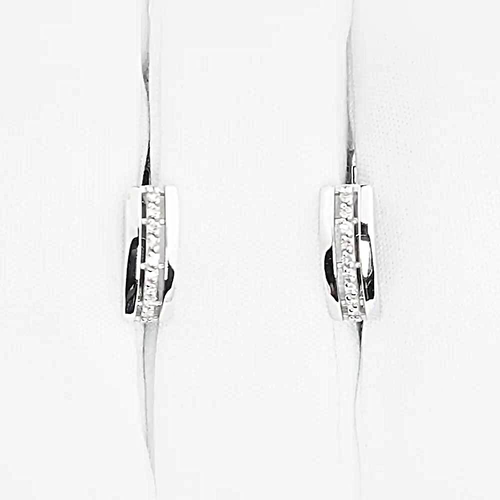 Серьги с бриллиантами из белого золота 585 пробы 1