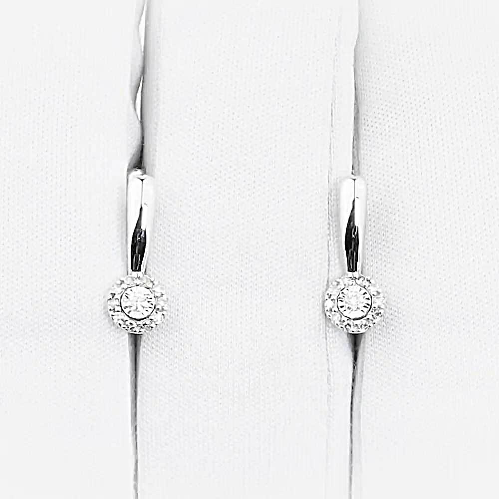 Серьги с бриллиантами из белого золота 585 пробы 1