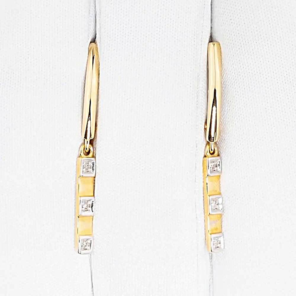 Серьги с бриллиантами из красного золота 585 пробы 1