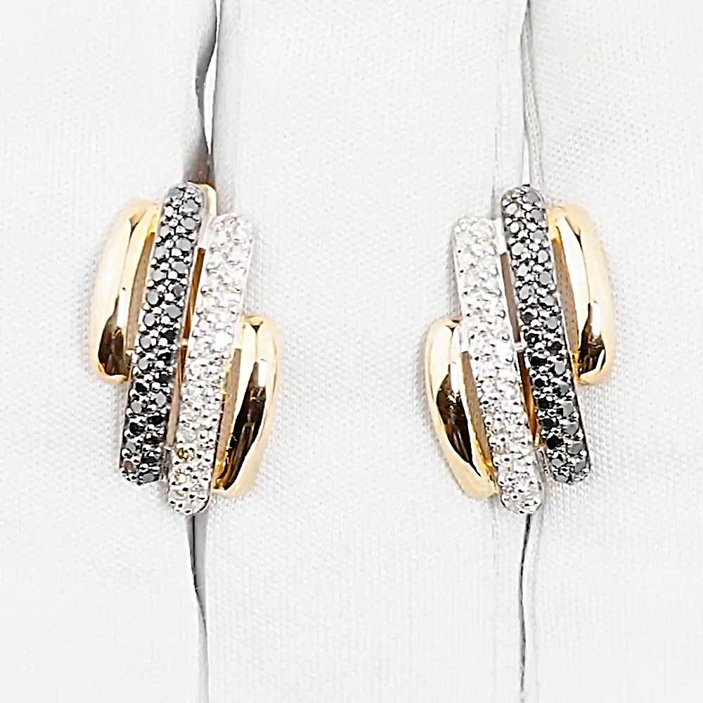 Серьги с бриллиантами из красного золота 585 пробы