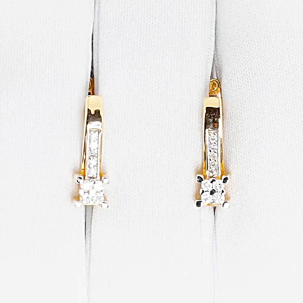 Серьги с бриллиантами из красного золота 585 пробы 1