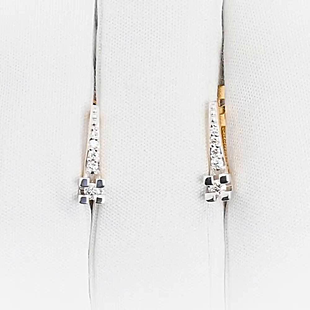 Серьги с бриллиантами из красного золота 585 пробы