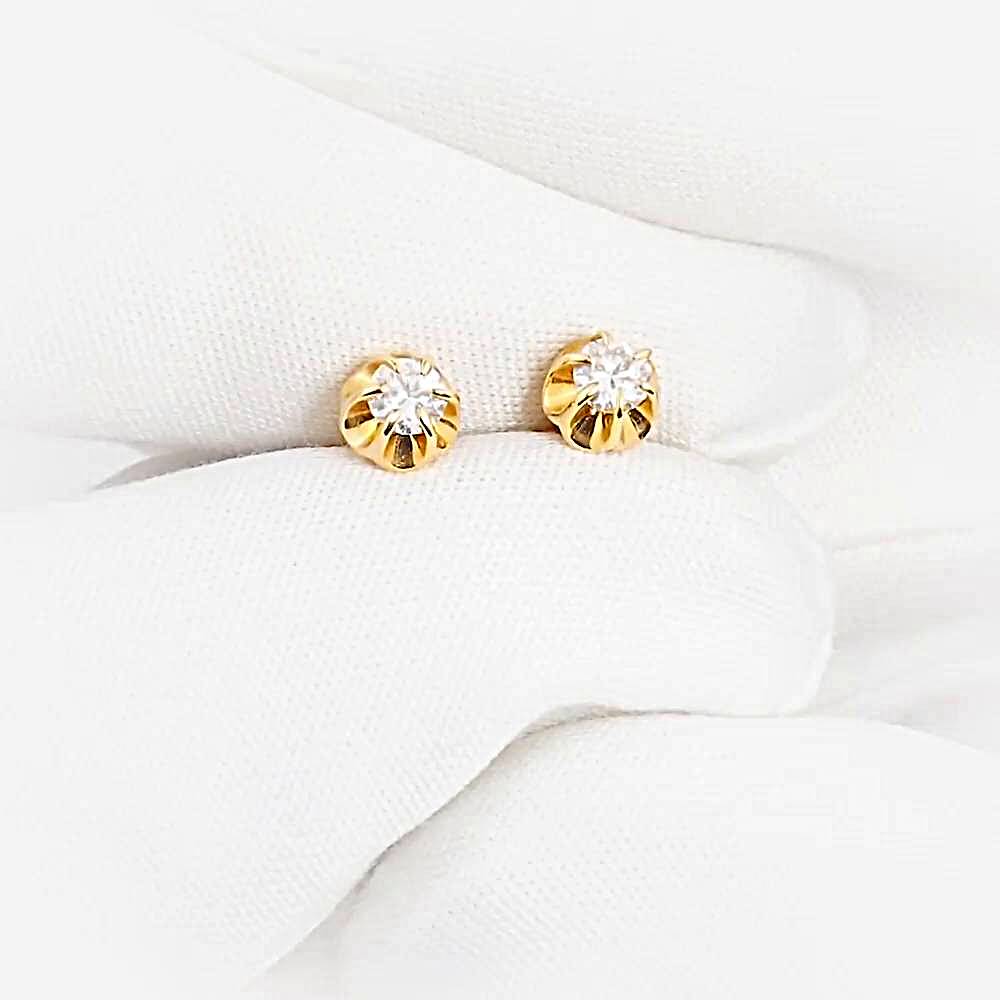 Серьги с бриллиантами из красного золота 585 пробы 1
