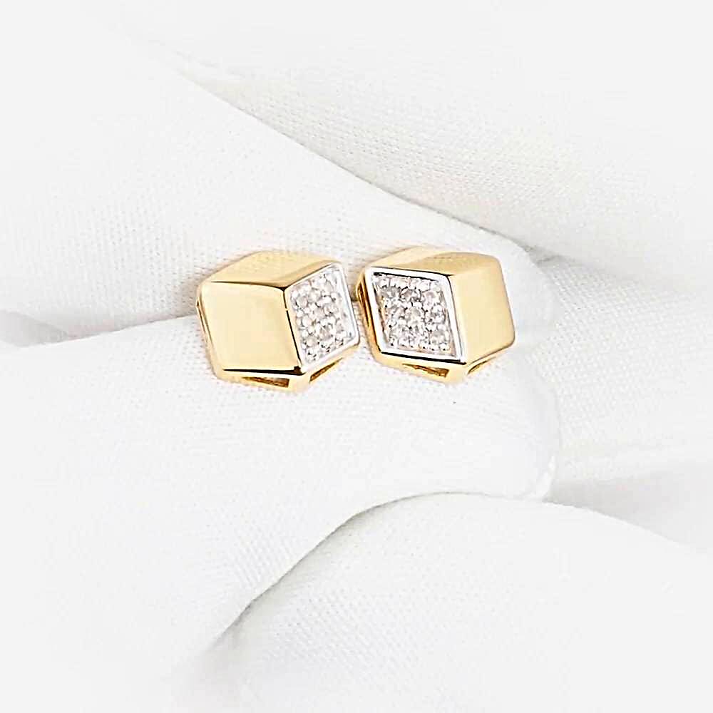 Серьги с бриллиантами из красного золота 585 пробы 1
