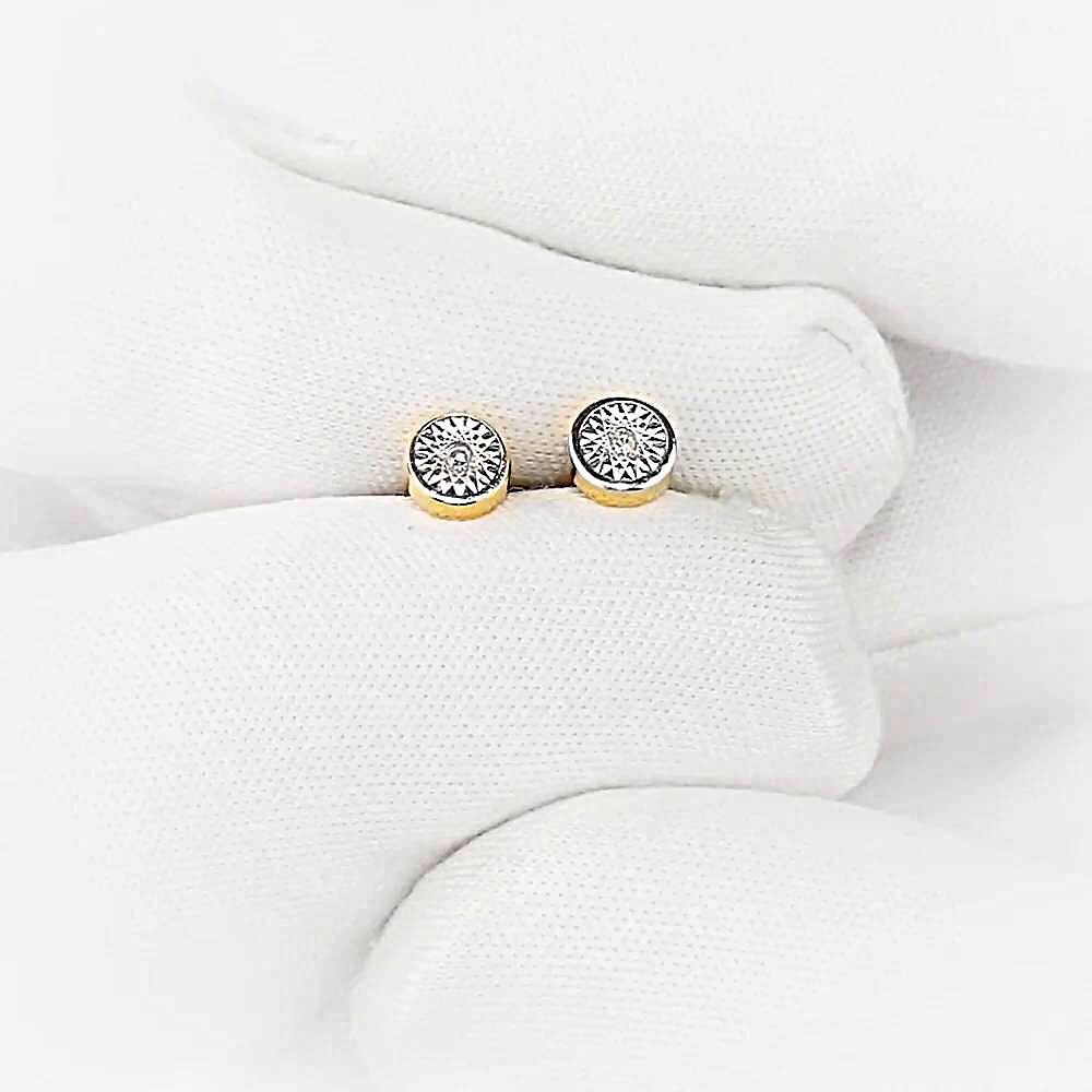 Серьги с бриллиантами из красного золота 585 пробы 1