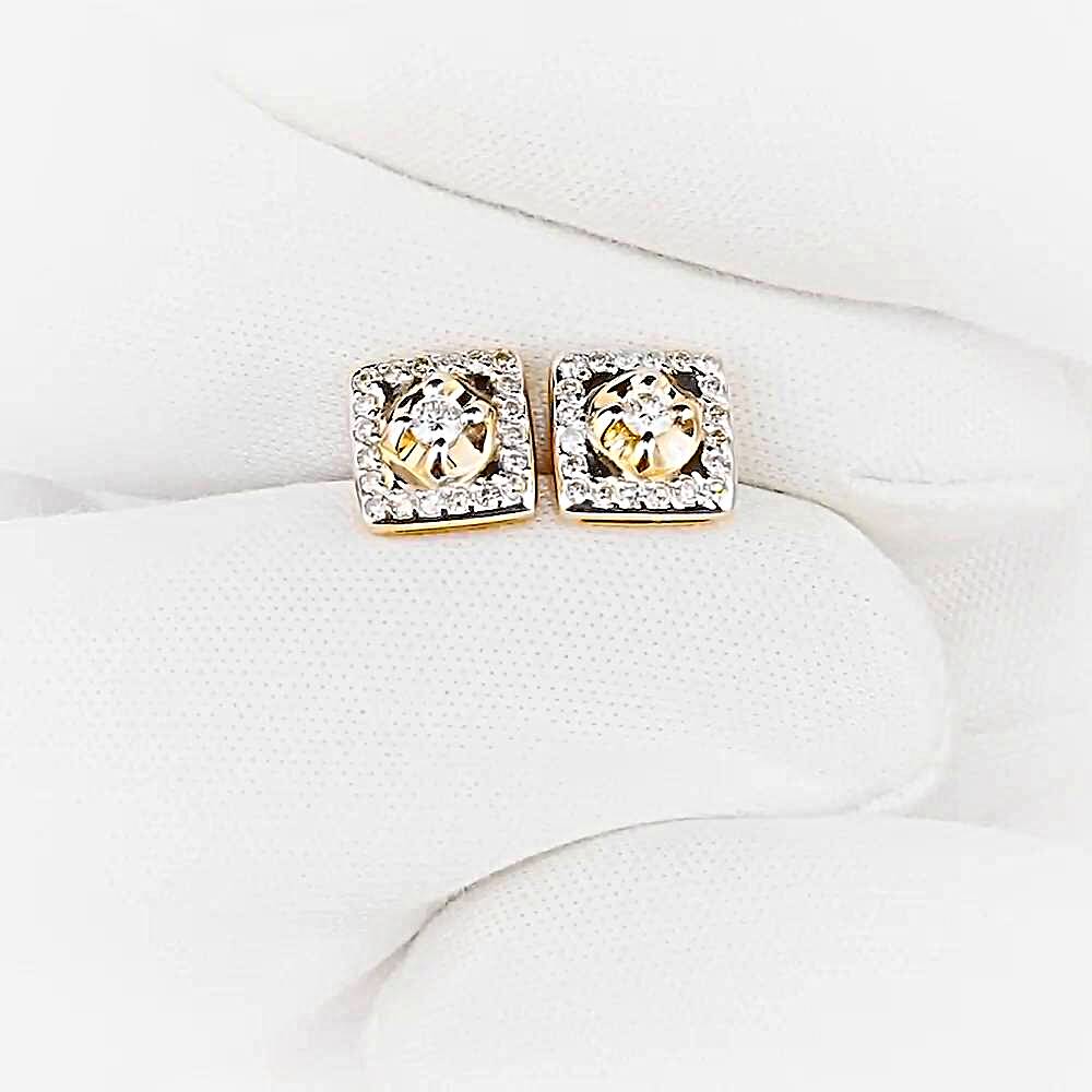 Серьги с бриллиантами из красного золота 585 пробы 1