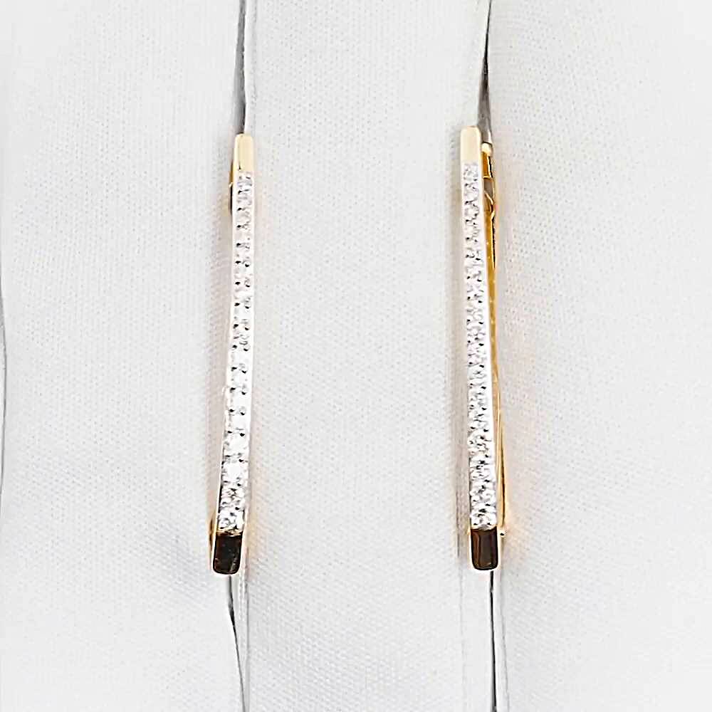 Серьги с бриллиантами из красного золота 585 пробы