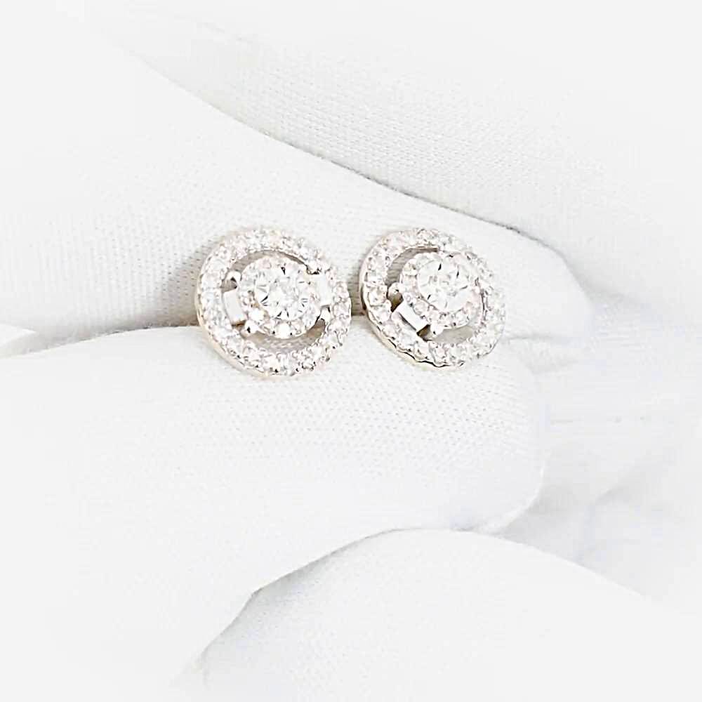 Серьги с бриллиантами из красного золота 585 пробы 1