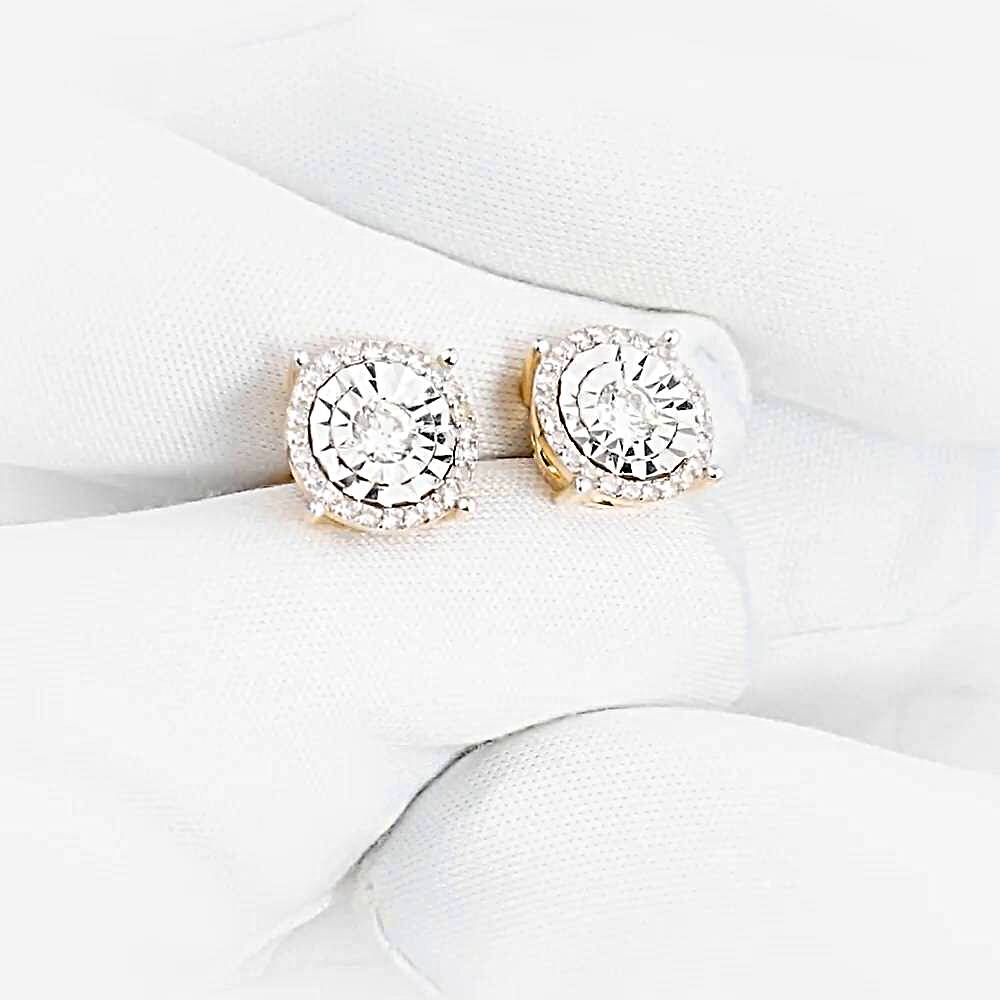 Серьги с бриллиантами из красного золота 585 пробы