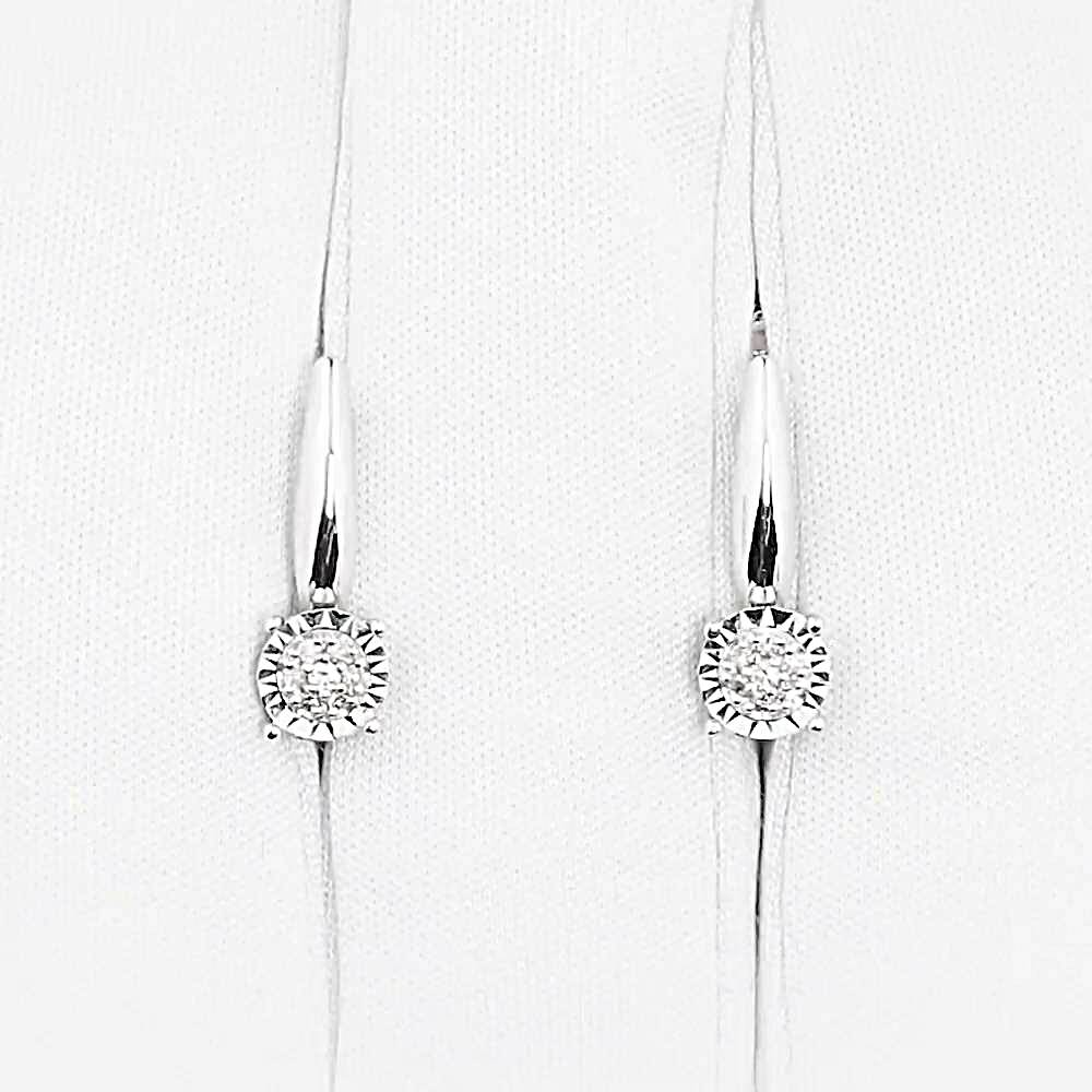 Серьги с бриллиантами из белого золота 585 пробы 1