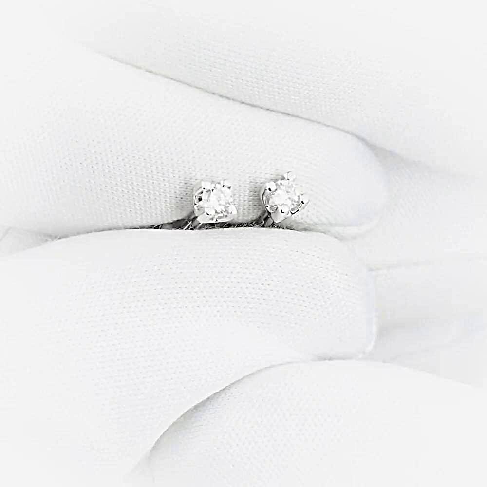 Серьги с бриллиантами из белого золота 585 пробы 1