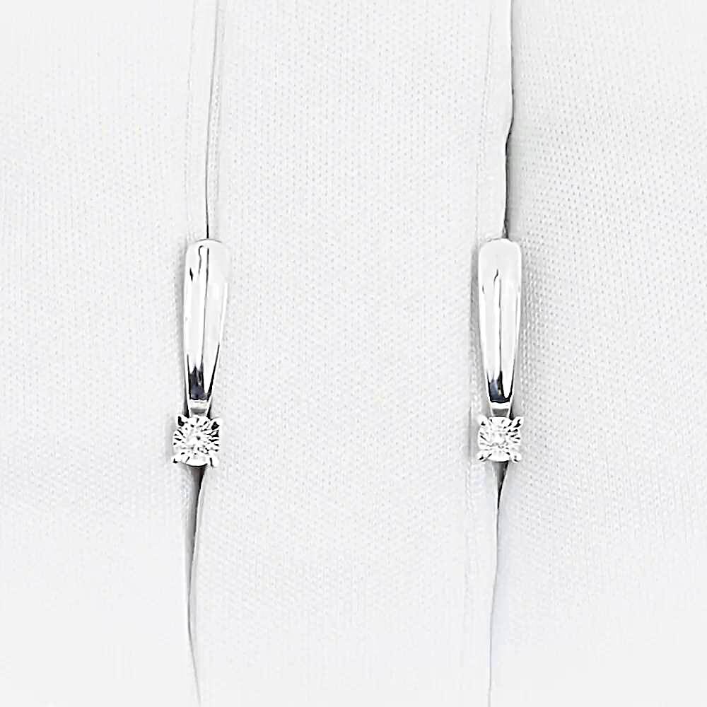 Серьги с бриллиантами из белого золота 585 пробы 1