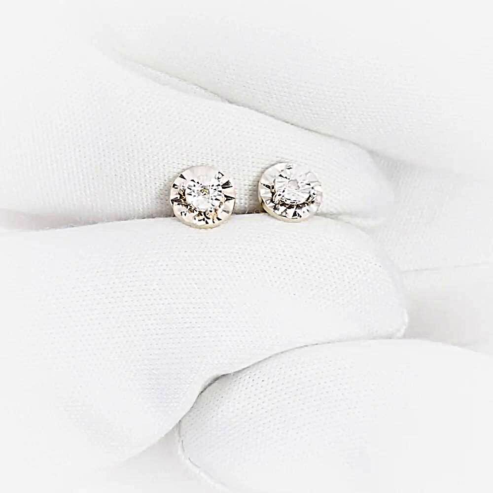 Серьги с бриллиантами из красного золота 585 пробы 1